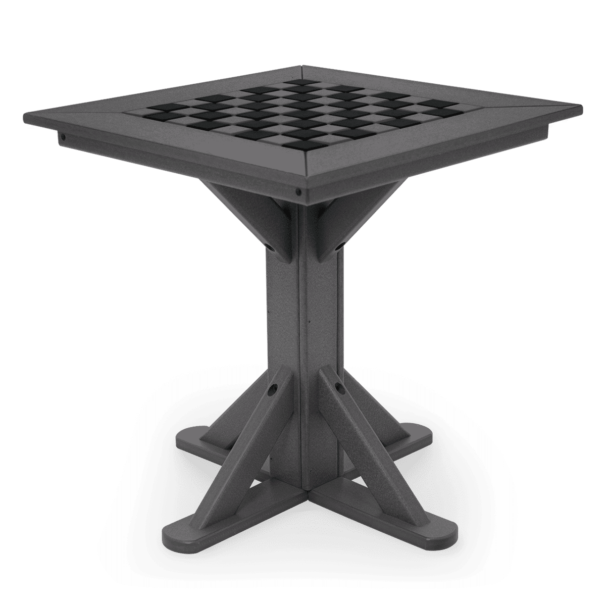 photo of a cafe game table for chess or checkers