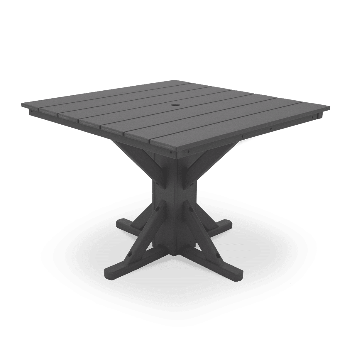 photo of a square dining table