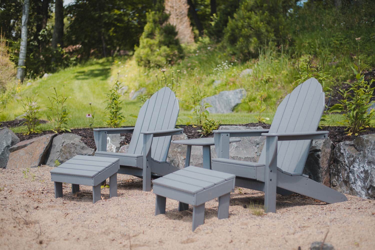 photo of 2 Adirondack chairs