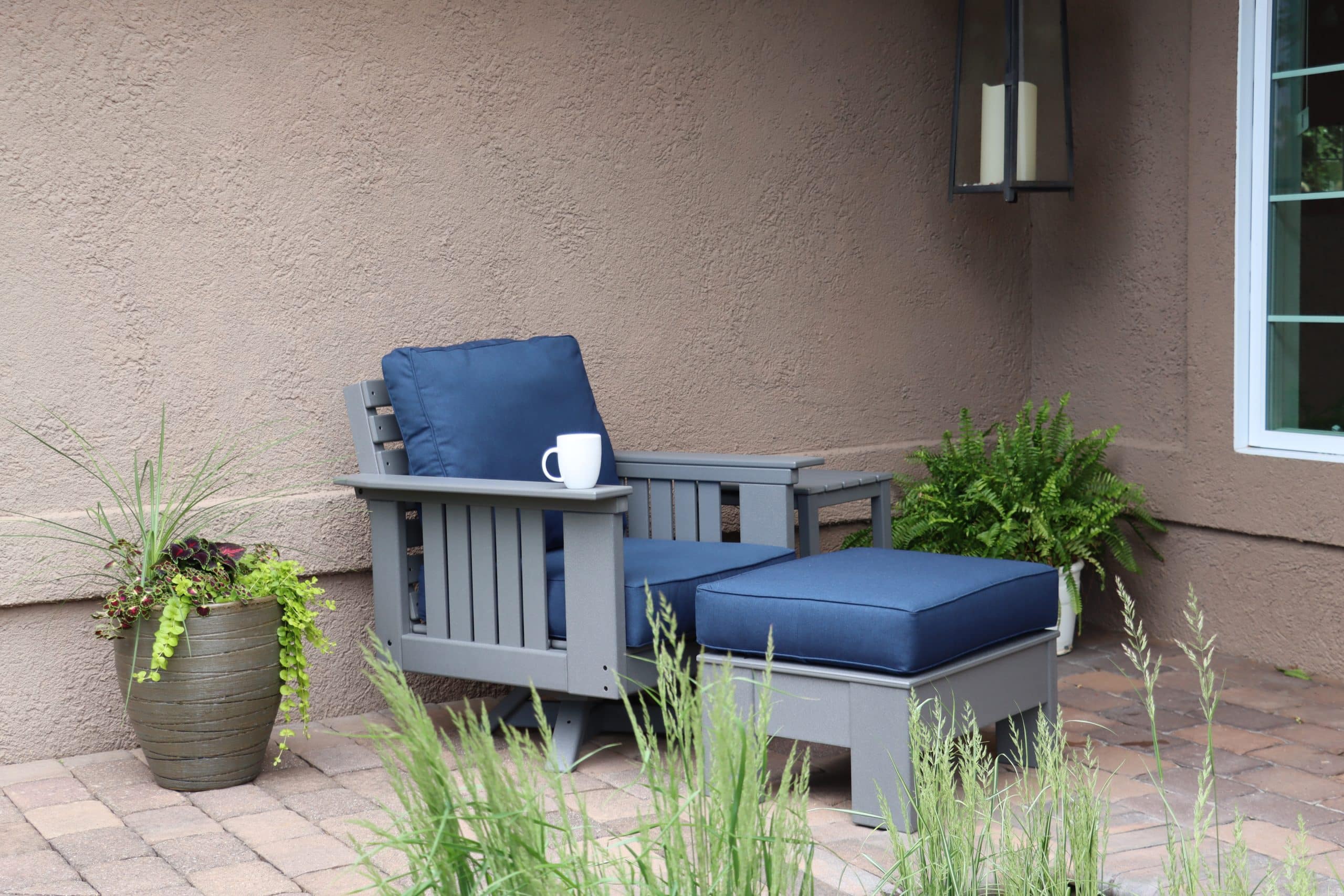 By the Yard deep seat cushion chair and ottoman
