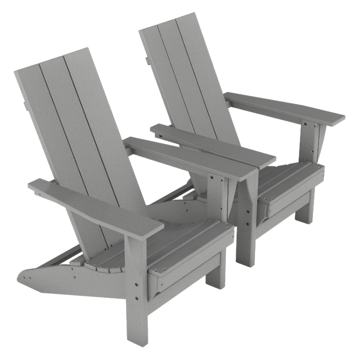 two adirondack chairs