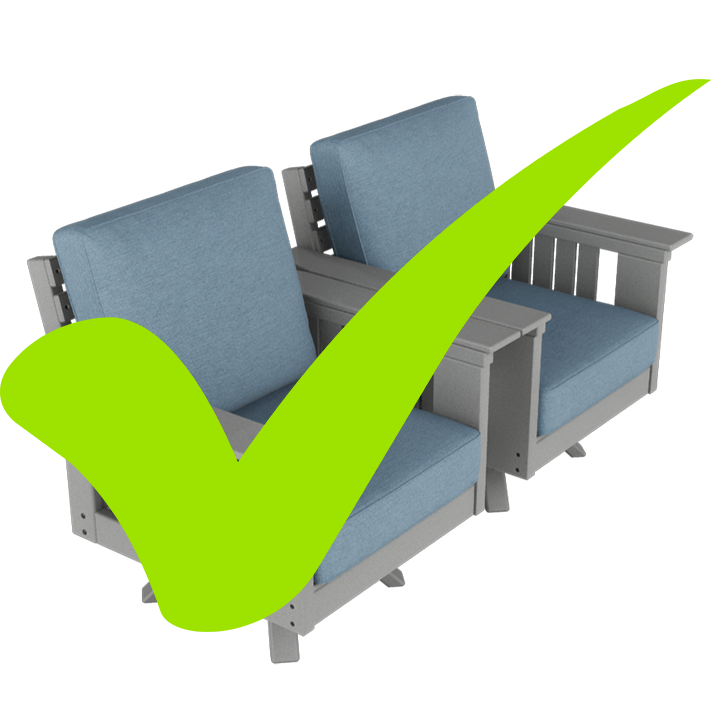 two rocking chairs checked off