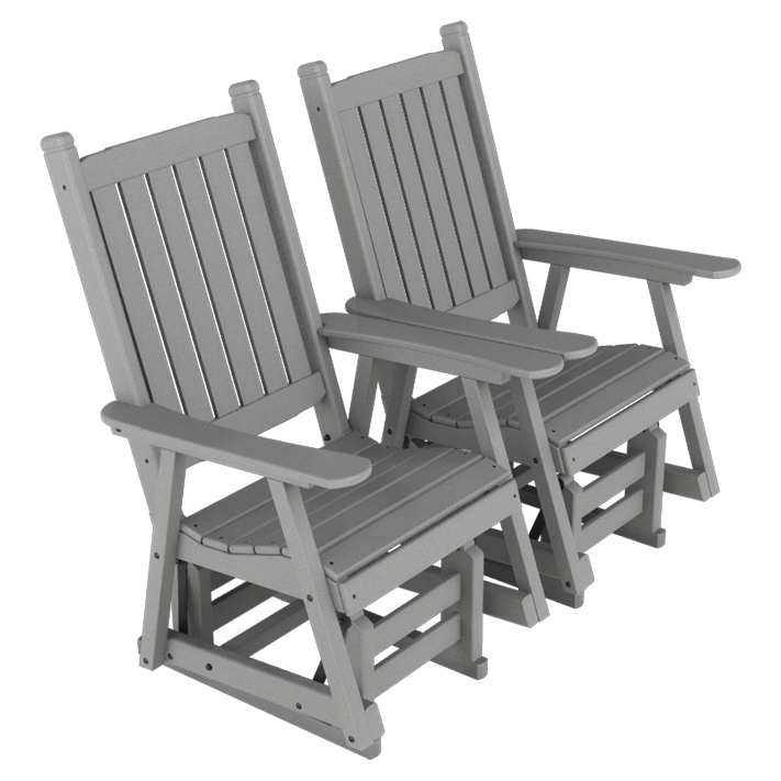 two glider chairs