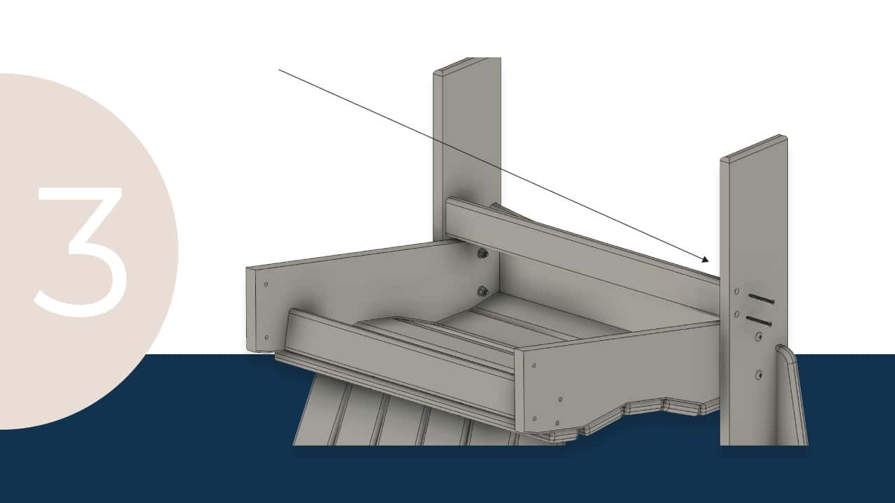 step 3: attach the support pieces