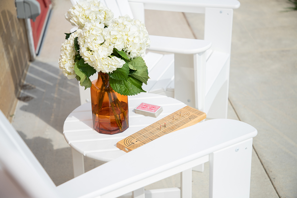 cribbage set on By the Yard HDPE furniture