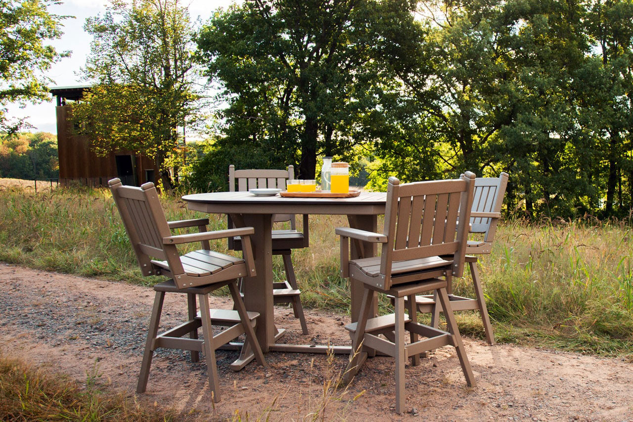 by the yard hdpe table and chairs